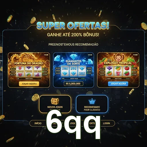 Usuário se divertindo com slots no cassino 6qq